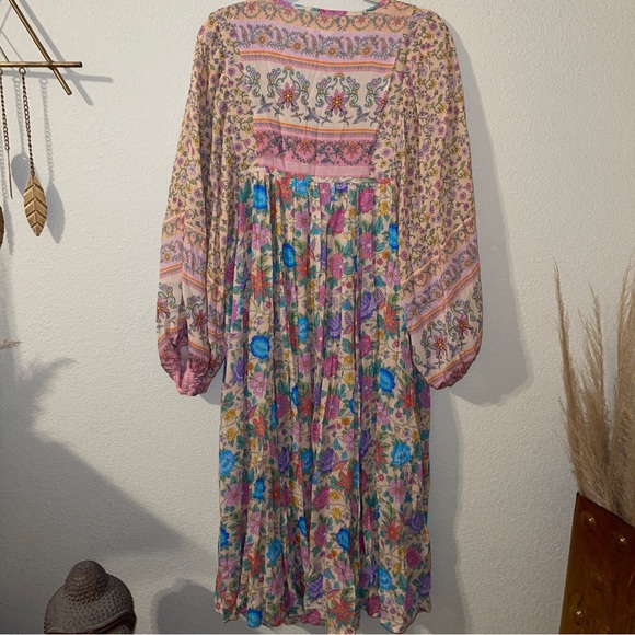 NWT Spell Mossy Patchwork Boho Dress Size L - Picture 4 of 8